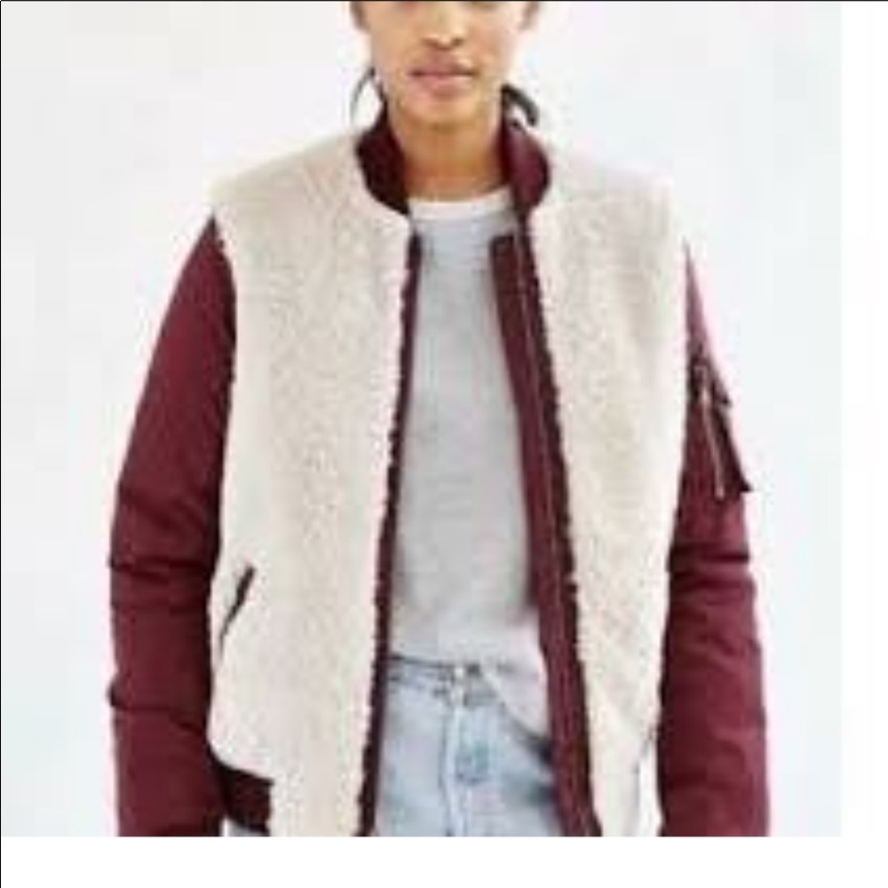 LEVIS teddy bear bomber jacket | size L